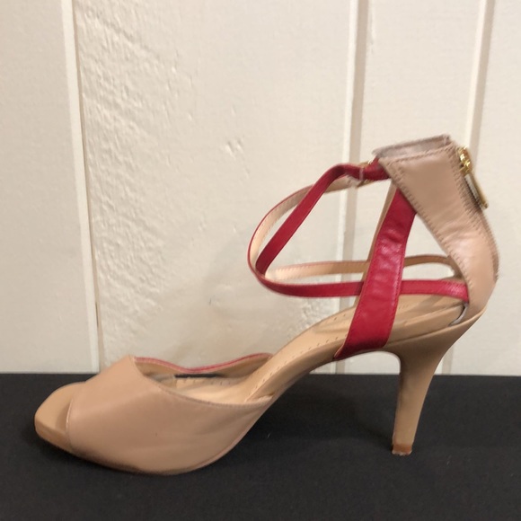 Adrienne Vittadini Xtra Sandals Tan and Red - Picture 11 of 16